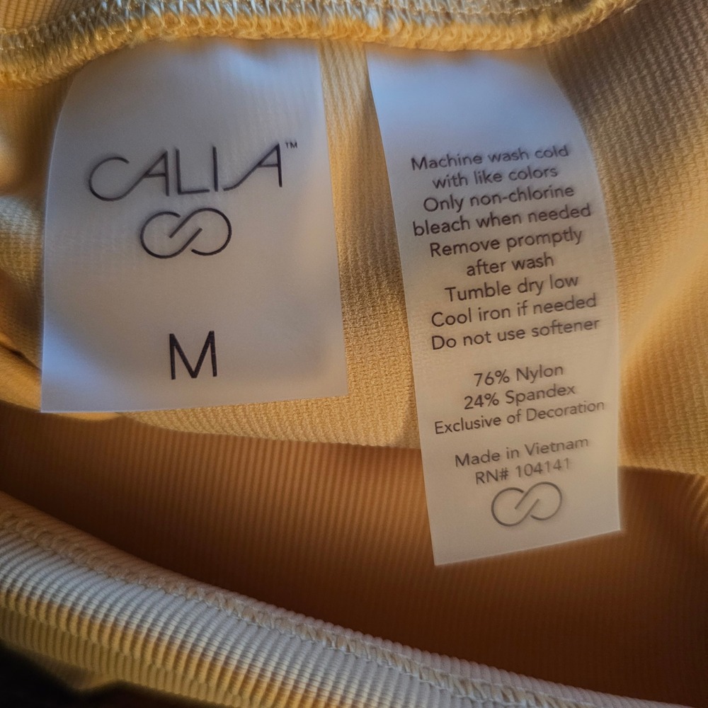 NWT CALIA Carrie Underwood Women's Medium High Rise 7/8 Rib Legging Apricot Wash - Picture 4 of 6